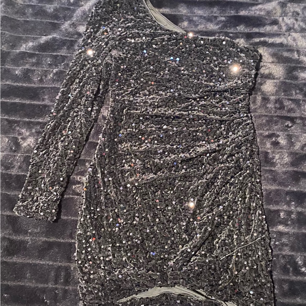 One-Shoulder Sequin Dress